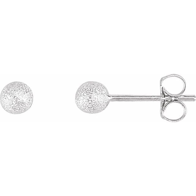 Silver Disco Ball Studs
