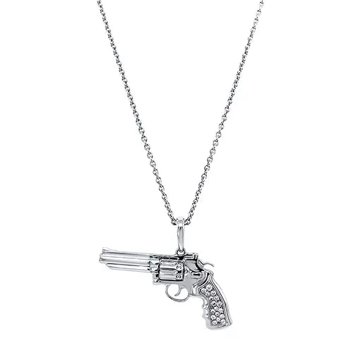 18K DIAMOND REVOLVER PENDANT