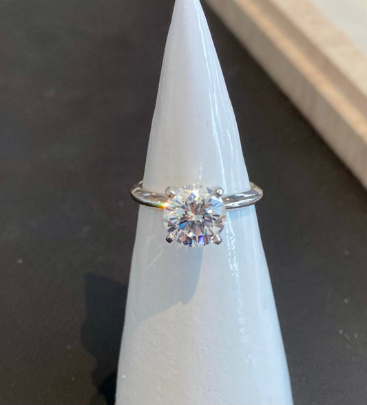 Platinum Brilliant Diamond Solitaire Ring