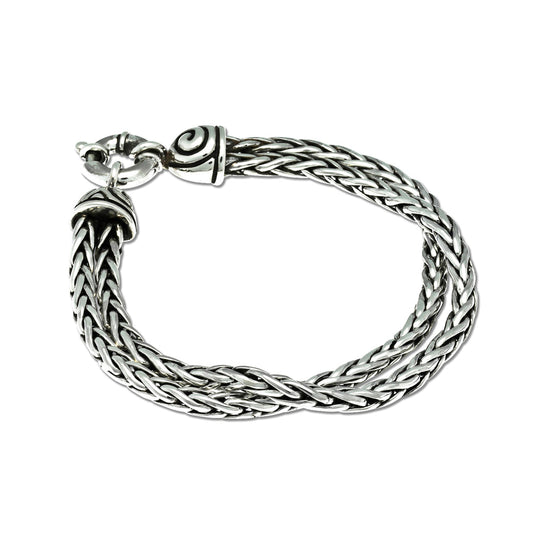 SS SWIRL CHAIN BRACELET