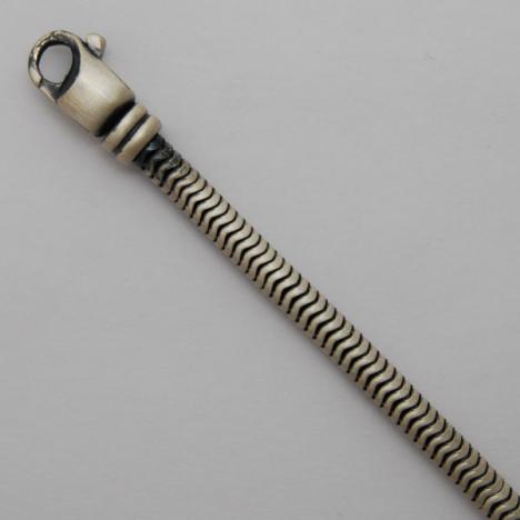 Silver Gunmetal Snake Chain