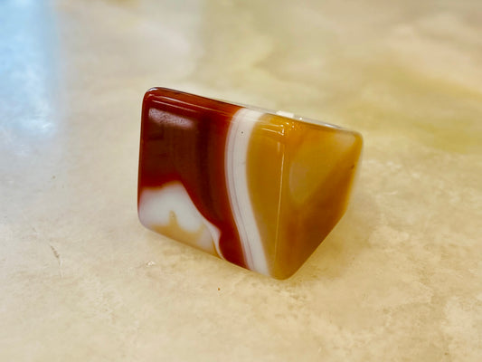 Carved Agatha Ring
