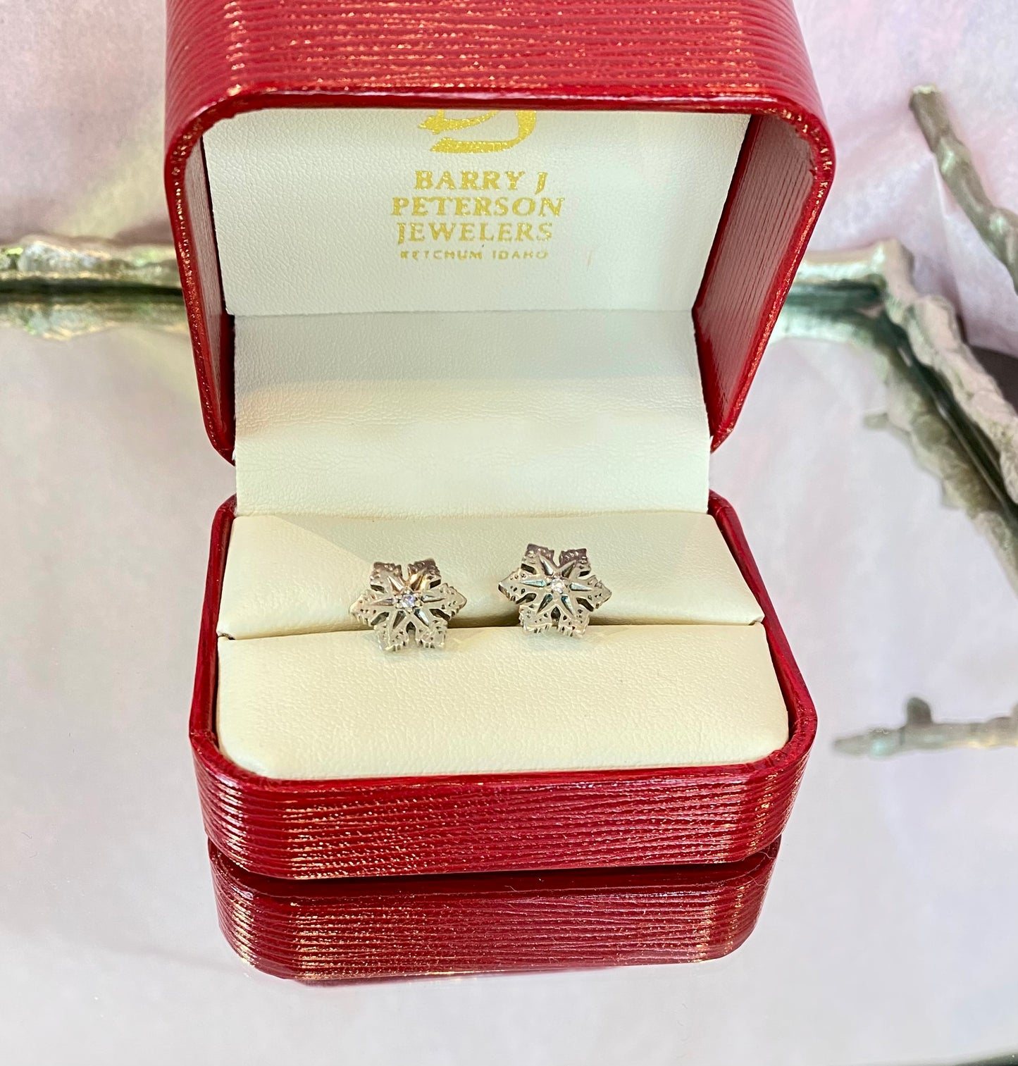 Silver Diamond Snowflake Cufflinks