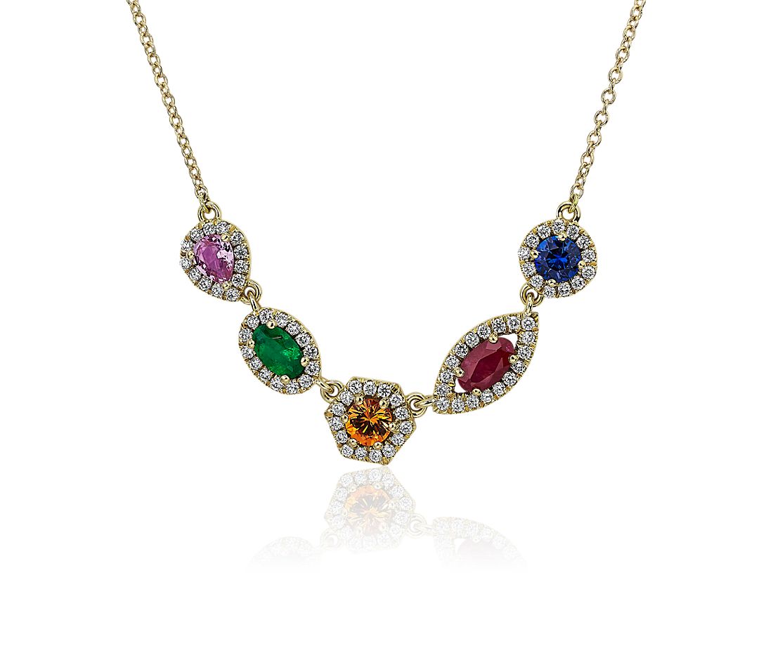 18K Multi-color Necklace