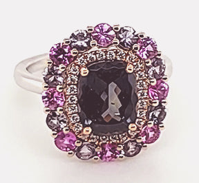 18KW COLOR CHANGING SAPPHIRE RING