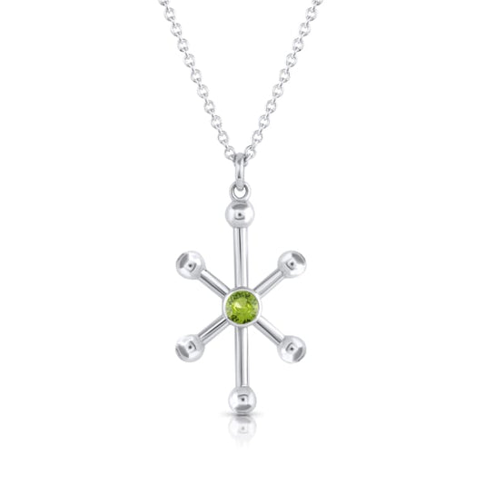 Silver Peridot Satellite Pendant