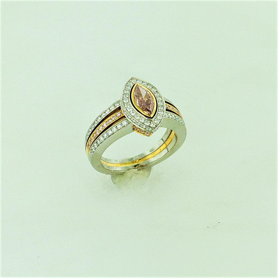 Platinum Pink Diamond Marquise Ring