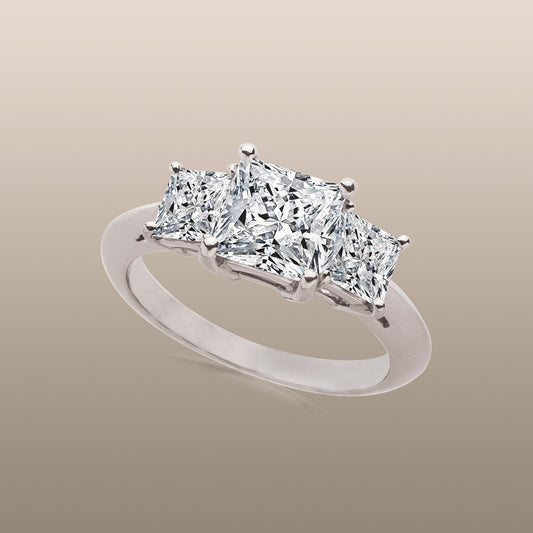 Platinum Princess Cut Diamond Ring