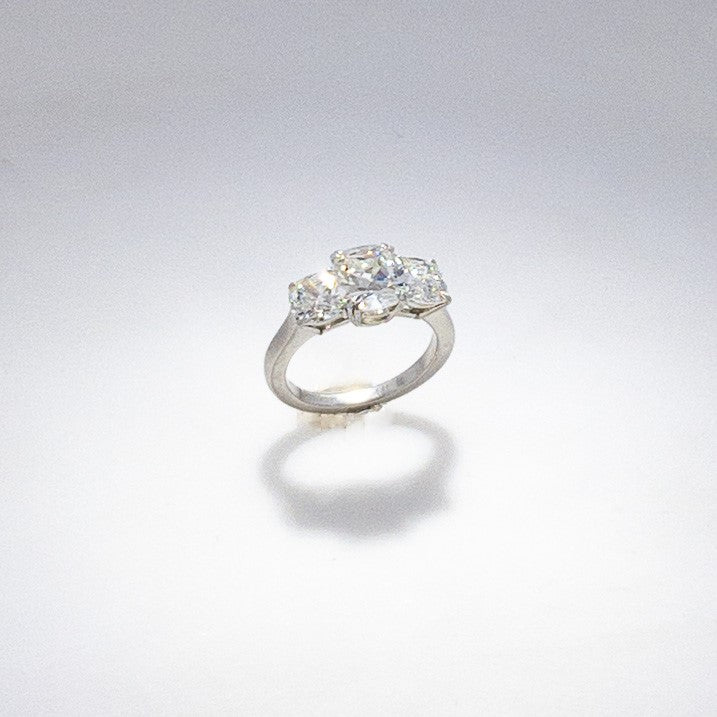 Platinum Cushion Diamond Ring