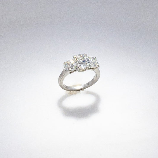 Platinum Cushion Diamond Ring