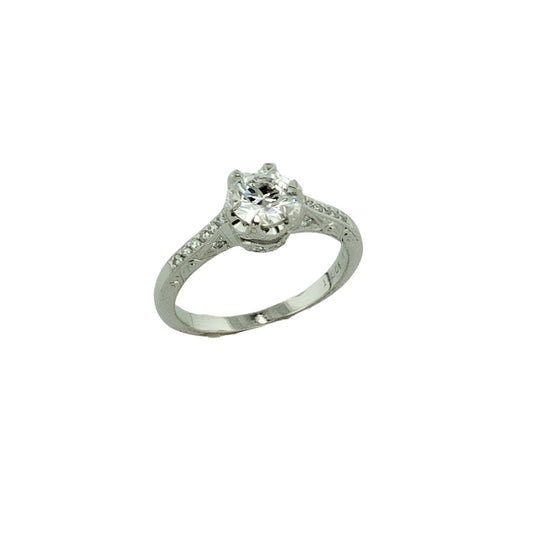 Platinum Round Brilliant Cut Diamond Ring