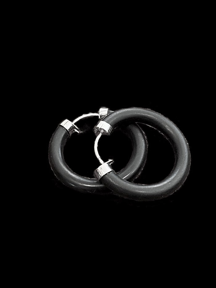 Platinum Rubber Hoops