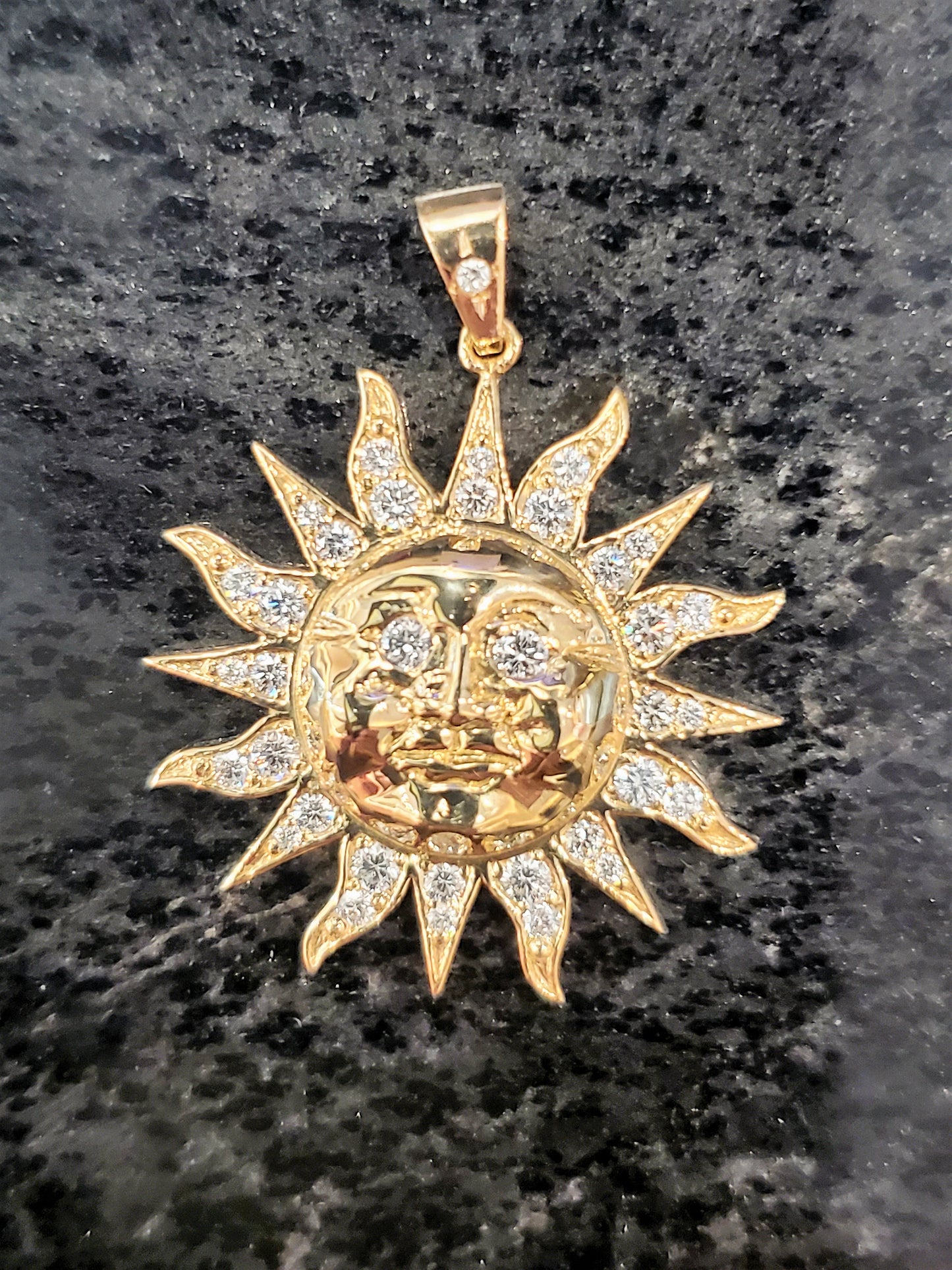 Anniversary Diamond Sun Pendant