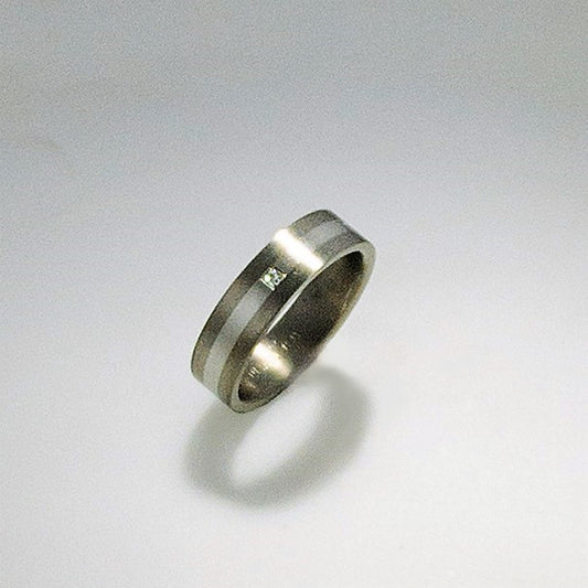 Two Tone Diamond Band