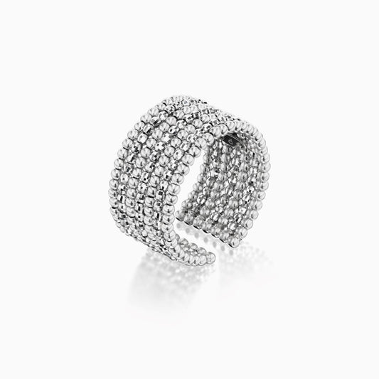 Platinum 7 Row Ring