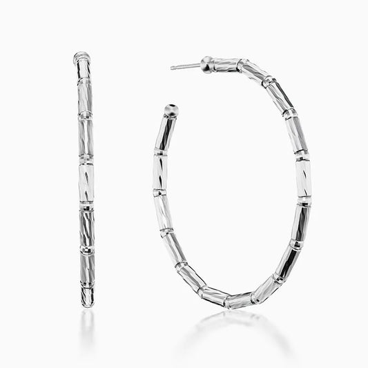 PLATINUM REFLECTION HOOPS