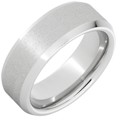 Serinium Beveled Edge Band with Stone Finish and Polished Edges