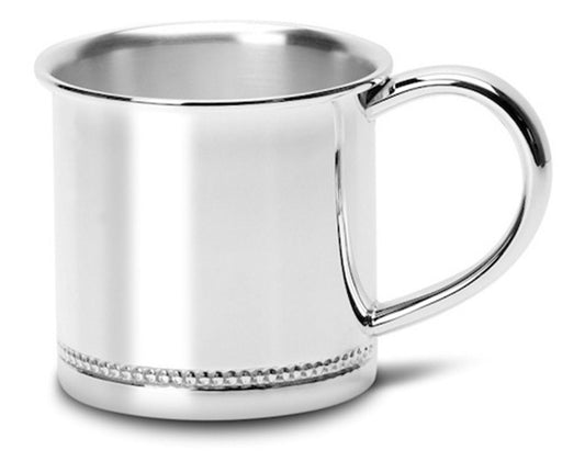 Silverplated Beaded Baby Cup