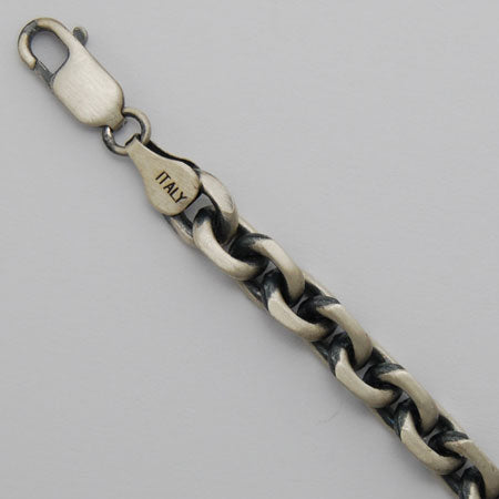 Silver Gunmetal Cable Chain Necklace