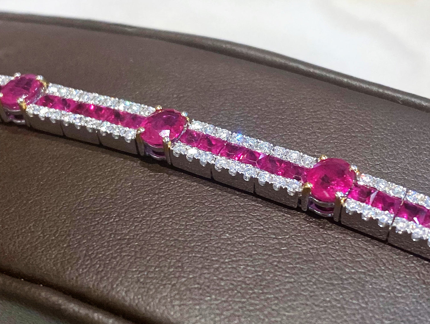 18KW RUBY AND DIAMOND BRACELET