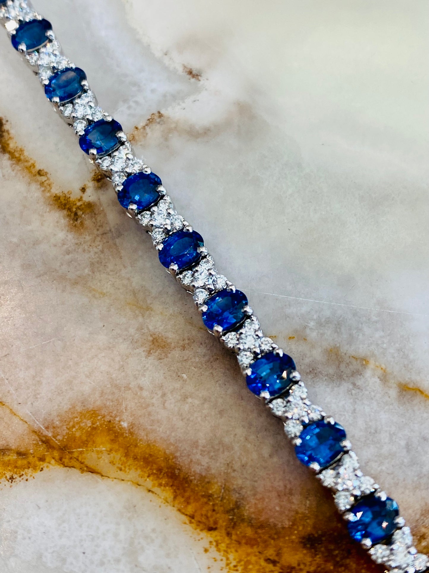 18k Sapphire and Diamond Bracelet