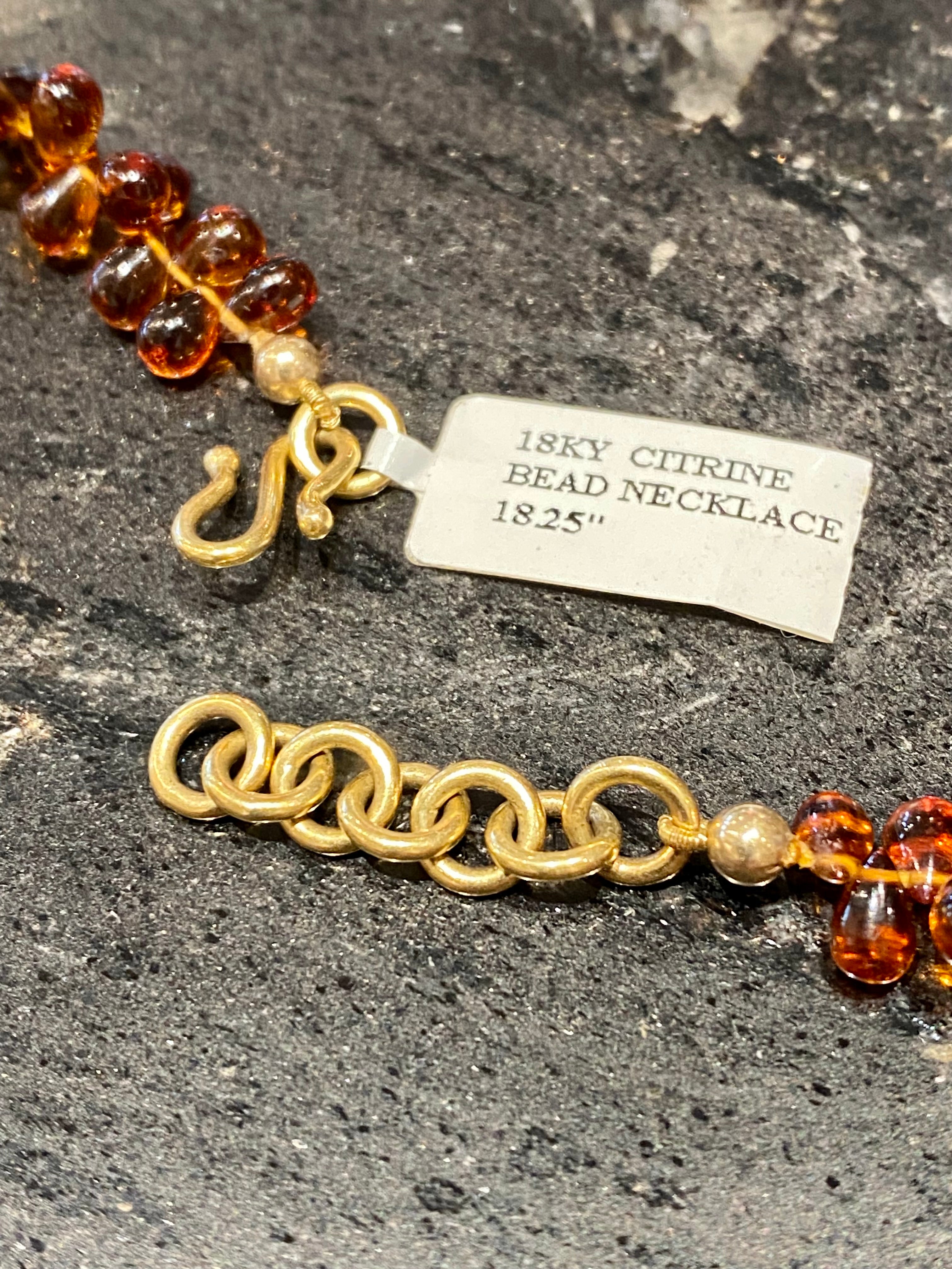 Citrine on sale bead necklace