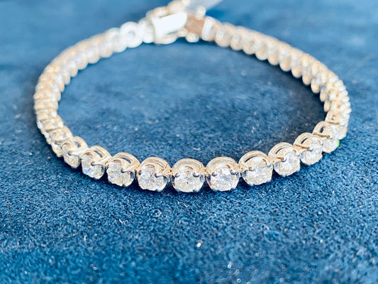 14kw 5.04ctw Diamond Tennis Bracelet