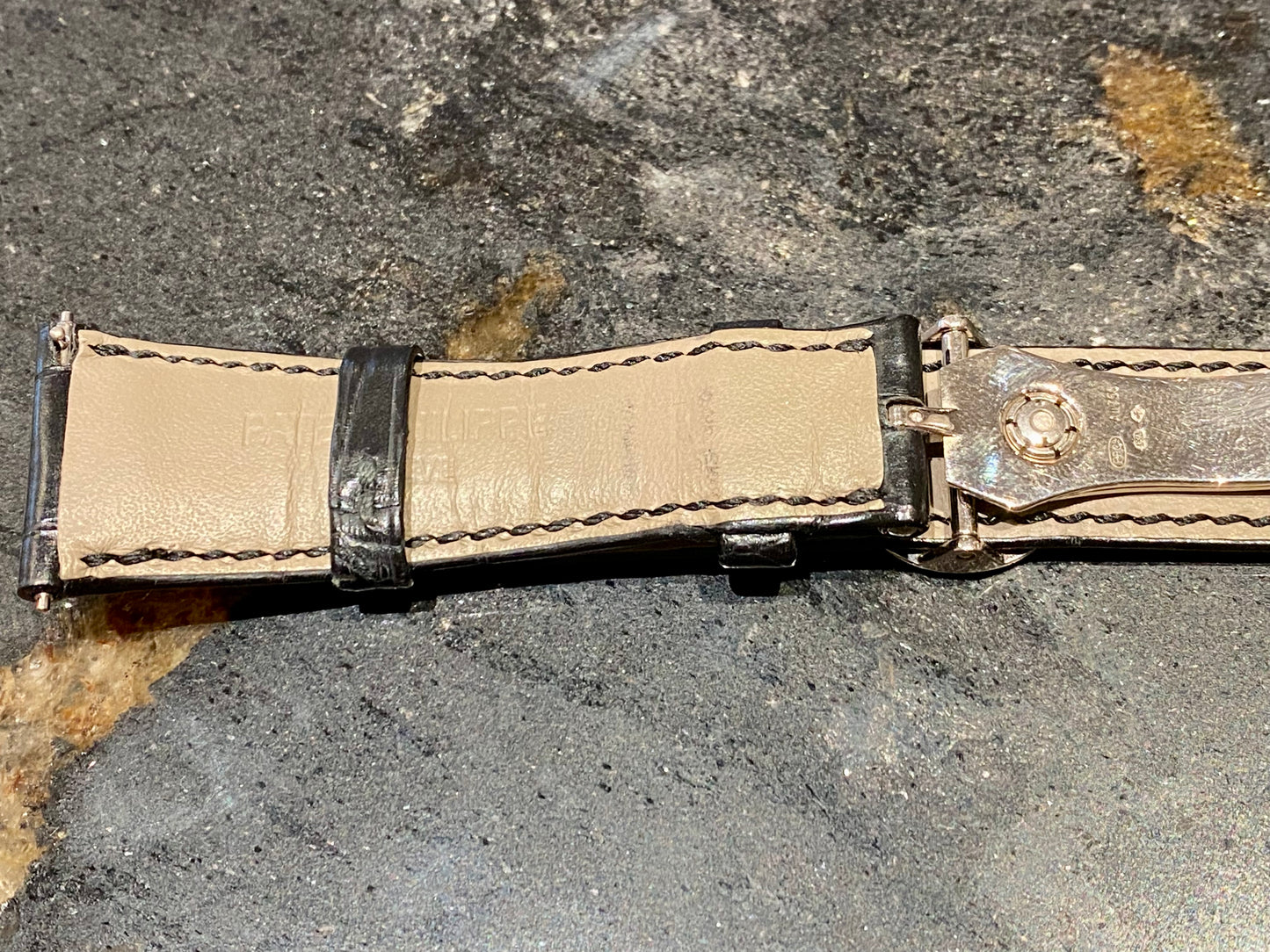 Philip Stein Black Leather Watchband