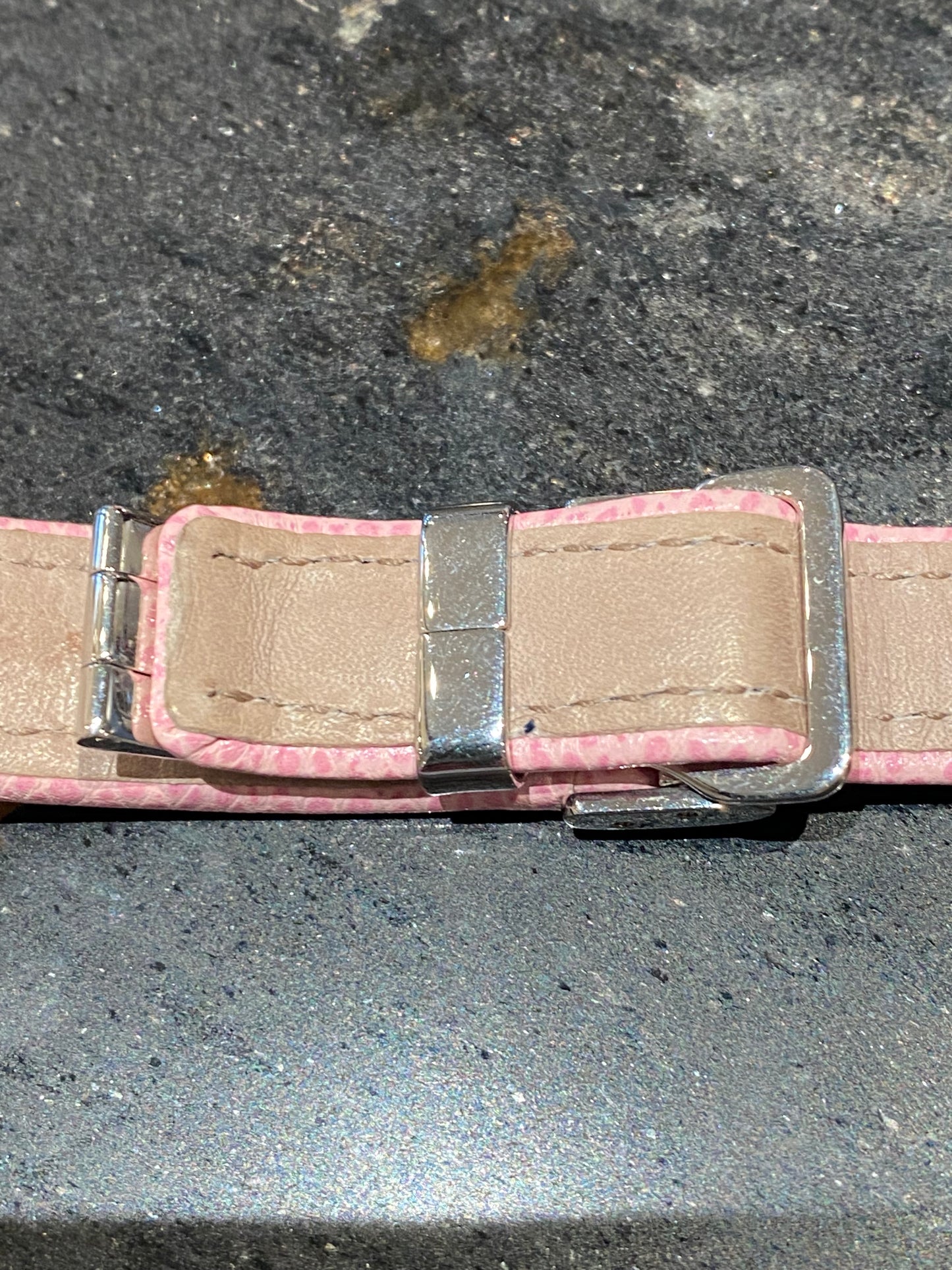 Breitling Pink Leather Watch Band