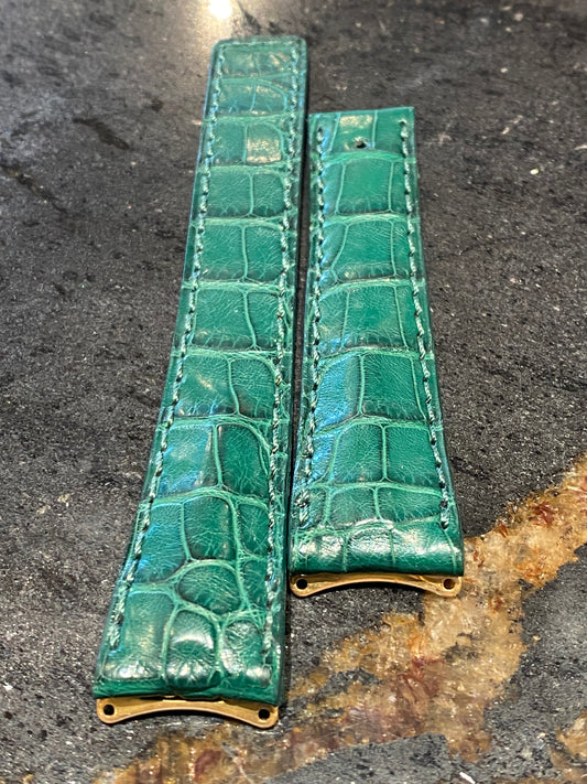 Tag Heuer Green Leather Watch Band