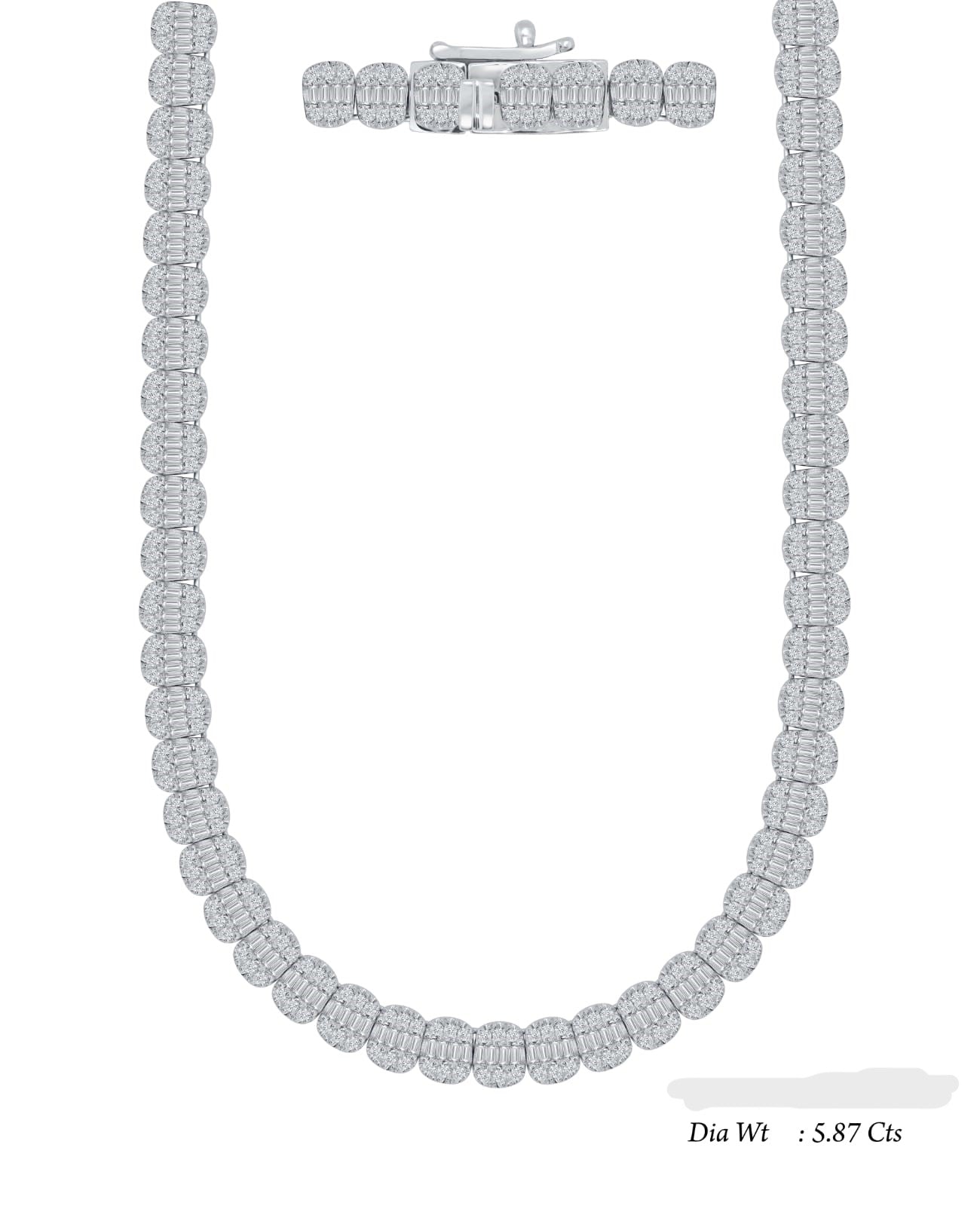 14KW 5.87ctw Diamond Necklace