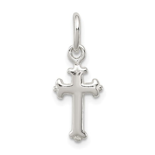 Silver Polished Cross Pendant