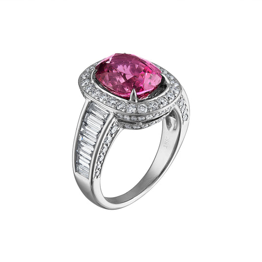 18K Spinel and Diamond Ring