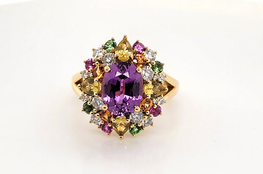 18KY Purple Sapphire Ring