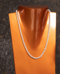 18KW Pave Diamond Open Link Necklace