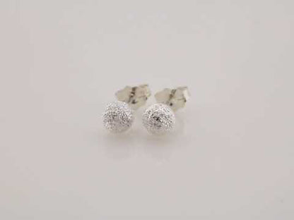 Silver Disco Ball Studs