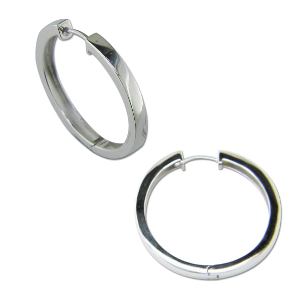 SILVER SQUARE TUBE SNAP HOOPS