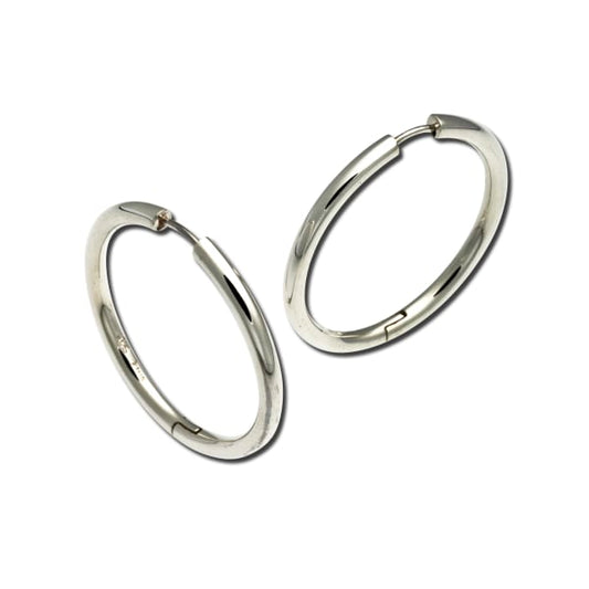 SILVER LARGE SNAP HOOPS