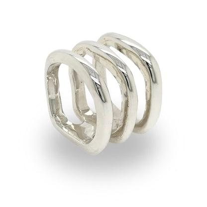 SS TRIPLE OPEN BAND RING