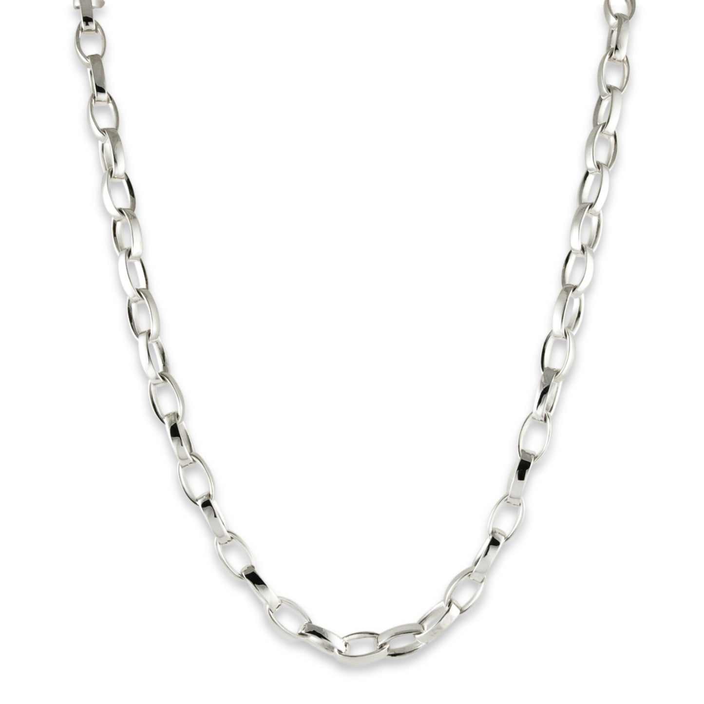 SILVER OPEN LINK CHAIN 17"