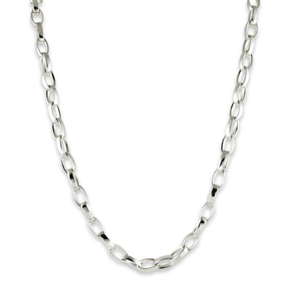 SILVER OPEN LINK CHAIN 17"