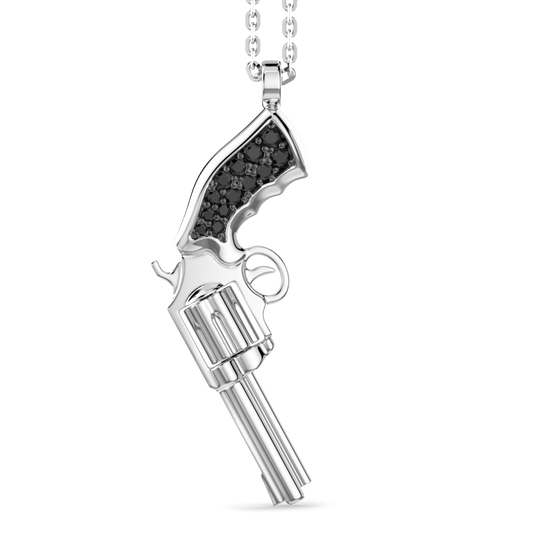 18K DIAMOND REVOLVER PENDANT