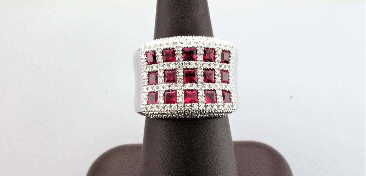 18KW Ruby and Diamond Ring