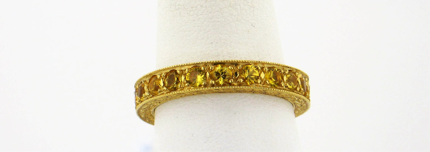 18KY Yellow Sapphire Band