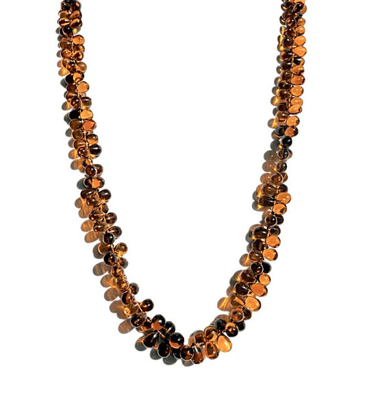 18KY CITRINE BEAD NECKLACE