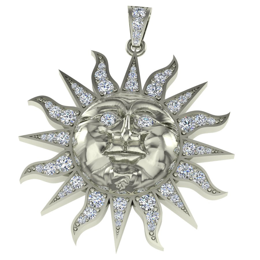 Anniversary Diamond Sun Pendant