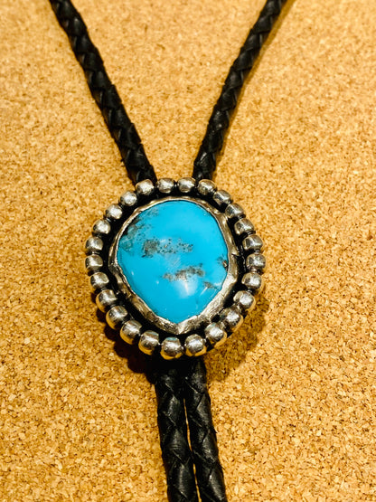 BOLO TIE WITH TURQUOISE SLIDE