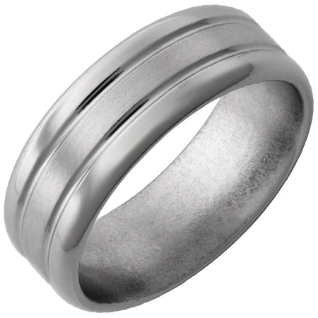 Titanium Band with Grooves