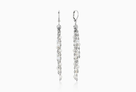 DEBUT MULTI DROP PLATINUM EARRINGS