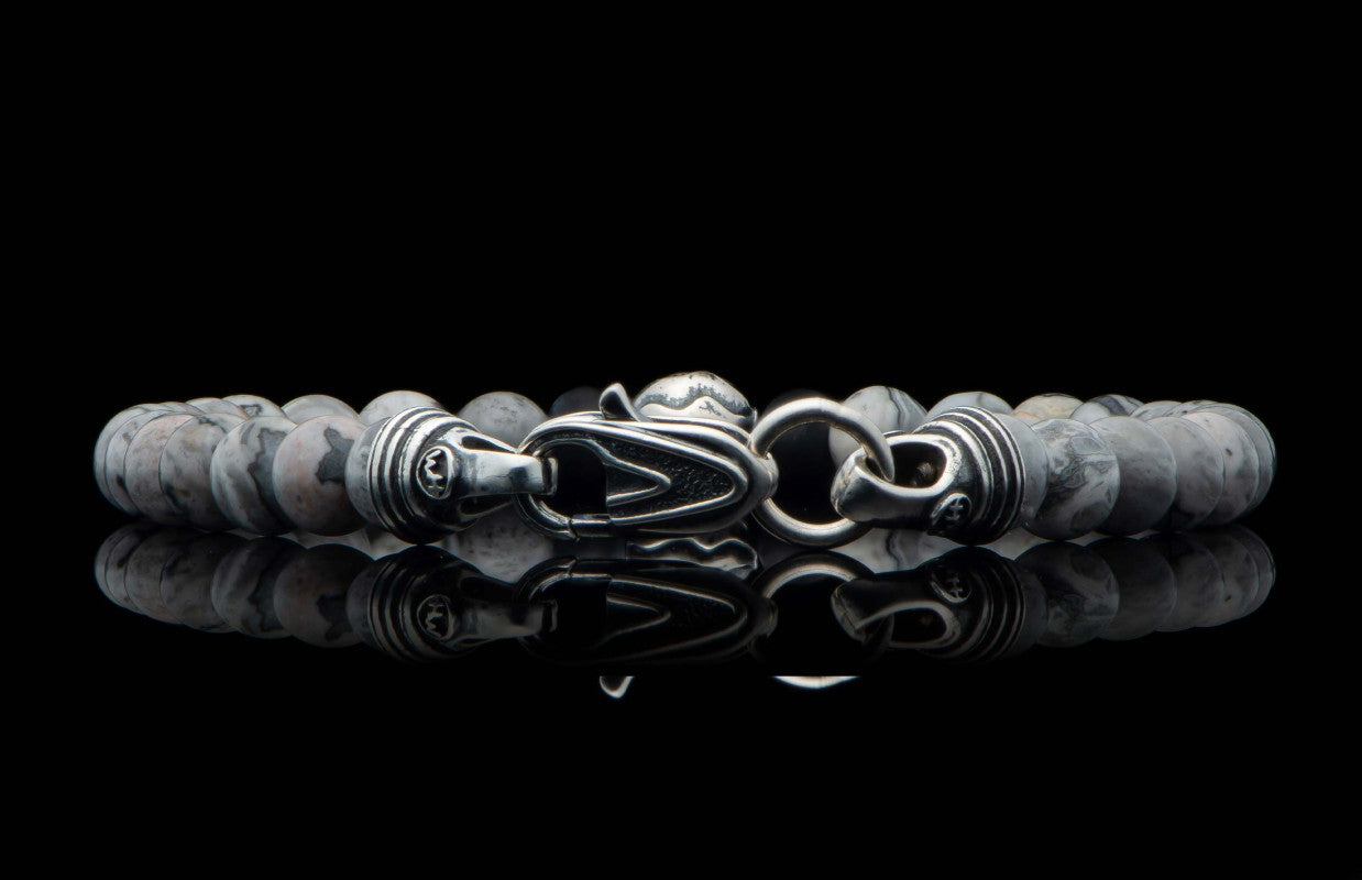 William Henry Brookings Silver Agate Bracelet